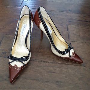 Dune London High Heels Brown Black Cream